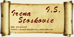 Irena Stošković vizit kartica